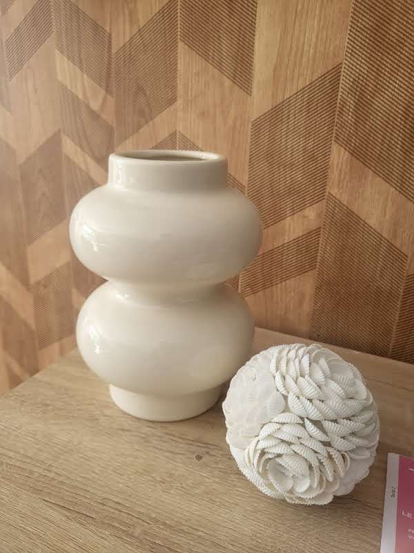 Vase Céramique DOUBLE blanc