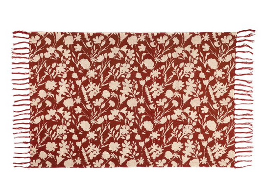 Tapis Floral Rouge